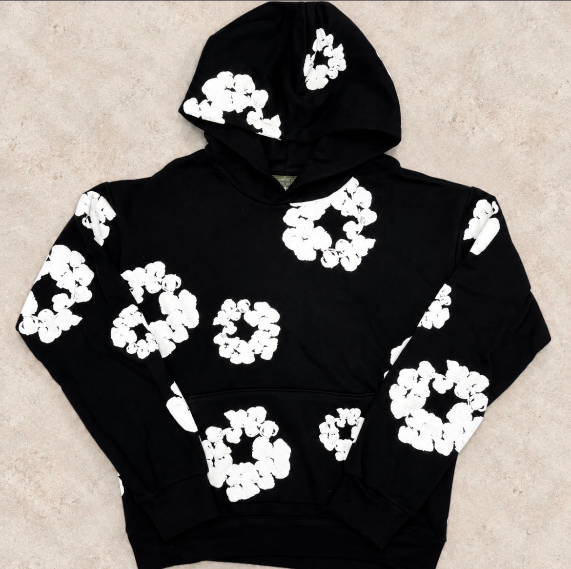 Denim Tears Monochrome Wreath Hoodie – Black/White