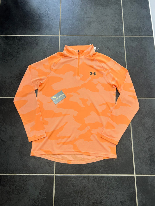 Under armour orange camo quarter zip